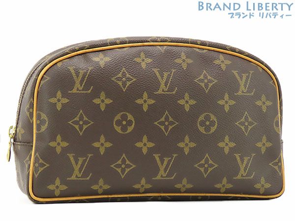 超 ルイヴィトン LOUIS VUITTON モノグラム トゥルーストワレット 25 セカンドバッグ クラッチバッグ コスメポーチ 化粧ポーチ 小物入れ ダークブラウン M47527
