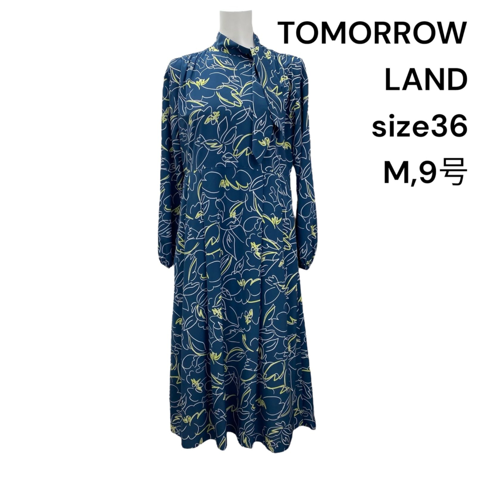 ◇トゥモローランド TOMORROWLAND ワンピース マキシ丈 長袖 花柄 