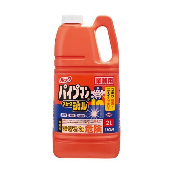 (まとめ) ライオン ルック パイプマン スムースジェル 業務用 2L 1本 【×10セット】