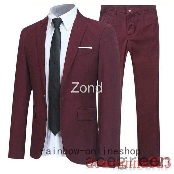 メンズスーツセットビジネススーツ上下セット1ボタン2点セットスーツビジネススーツフォーマル紳士服結婚式通勤就活就職2024 xzjhnxi#