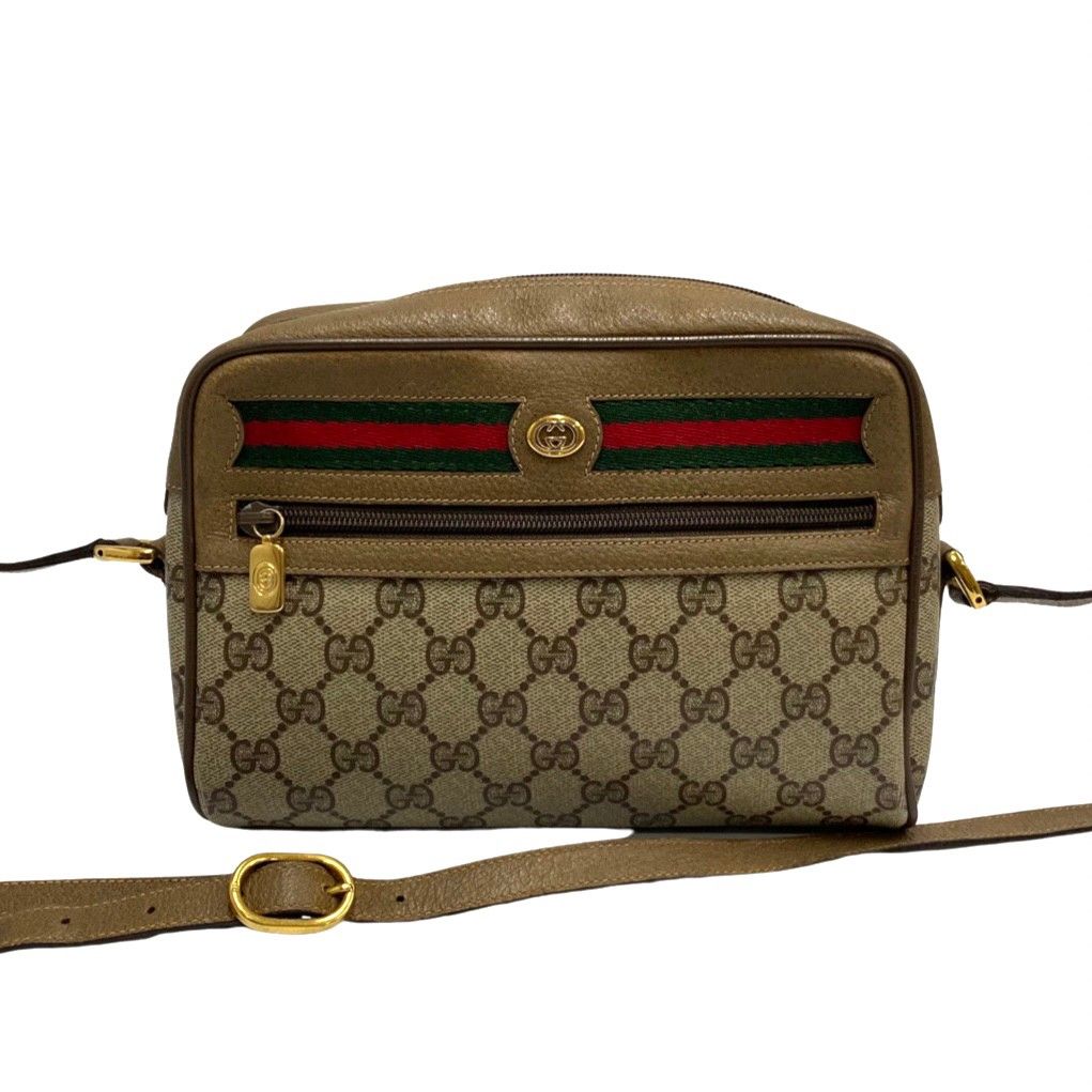 極 美品 GUCCI グッチ ヴィンテージ オールドグッチ シェリーライン GG