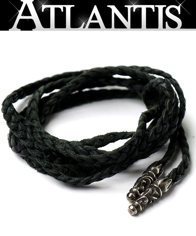 CHROME HEARTS 銀座店 クロムハーツ レザー ブレイド ネックレス レザー シルバー SV925 97770