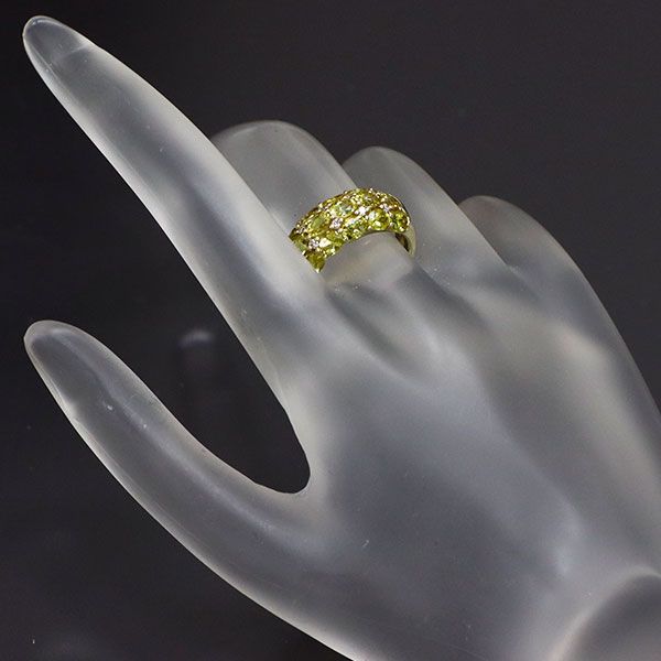 K18YG カナリーイエロートルマリン ダイヤモンド リング 2.30ct