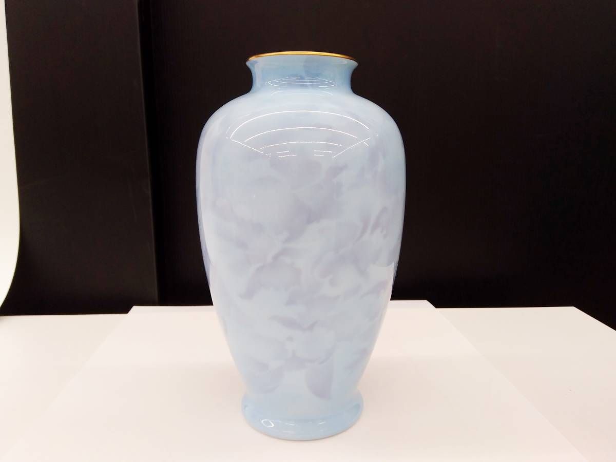 深川製磁 花瓶 深川製磁 花瓶 色絵彩磁