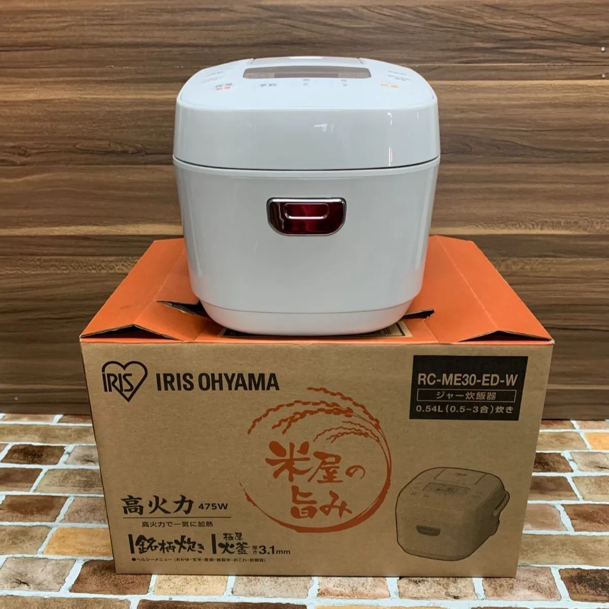 新品・未使用】アイリスオーヤマ炊飯器3合RC-ME30-ED-W - メルカリ