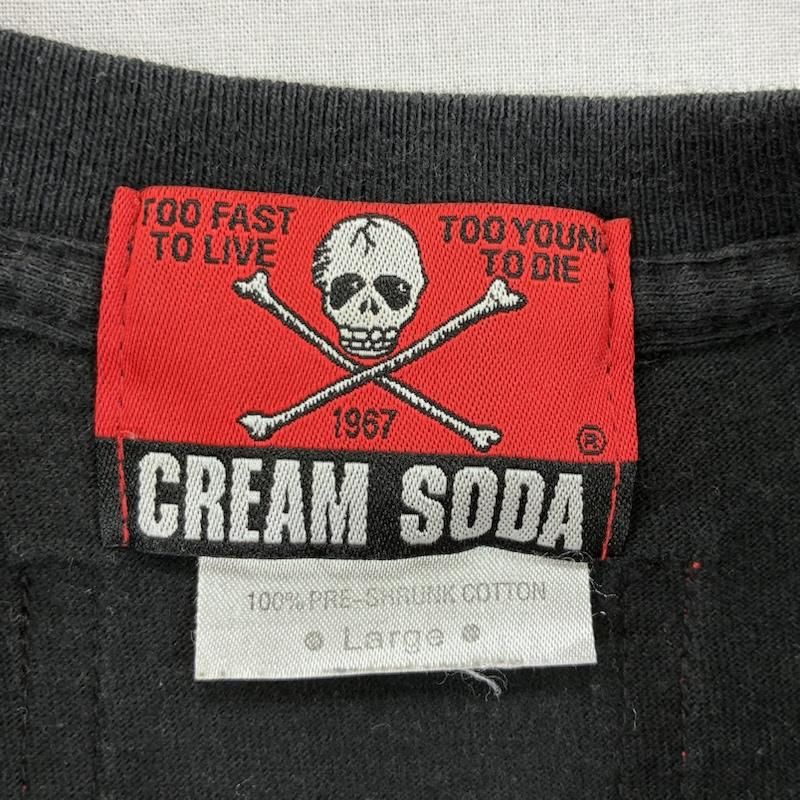 クリームソーダ　赤と白のダイヤモンド模様 半袖シャツ Amazon | CREAM SODA マルチ ボーダー Tシャツ 『 A