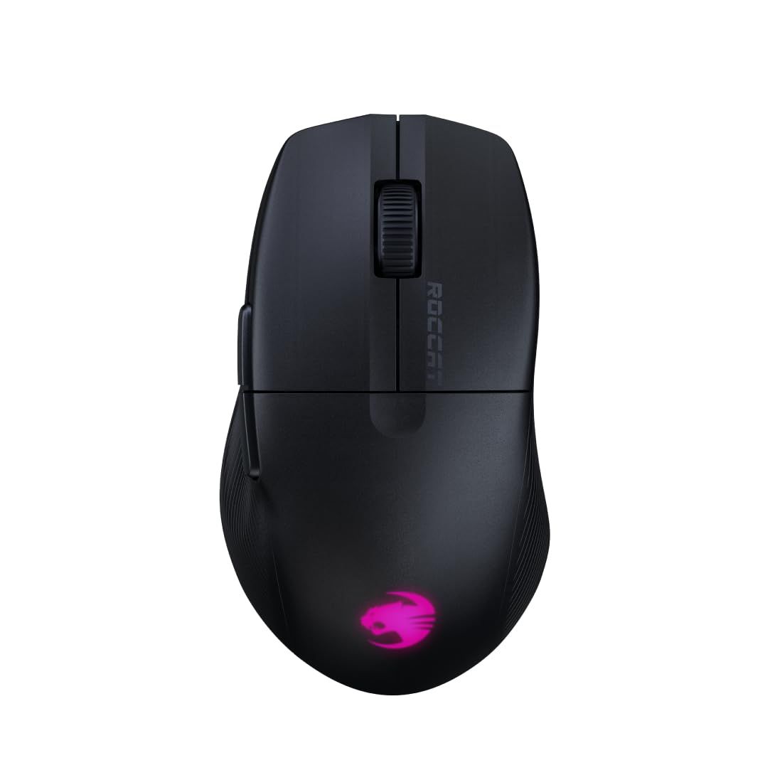ROCCAT ゲーミングマウス PURE AIR 超軽量54g ワイヤレス ブラック/黒 2.4GHz無線/Bluetooth 光学式/26K/125時間持続/サイドボタン/オプティカルスイッチ/RGB/ [ブラック(Air)] [ワイヤレス/26K/54g]