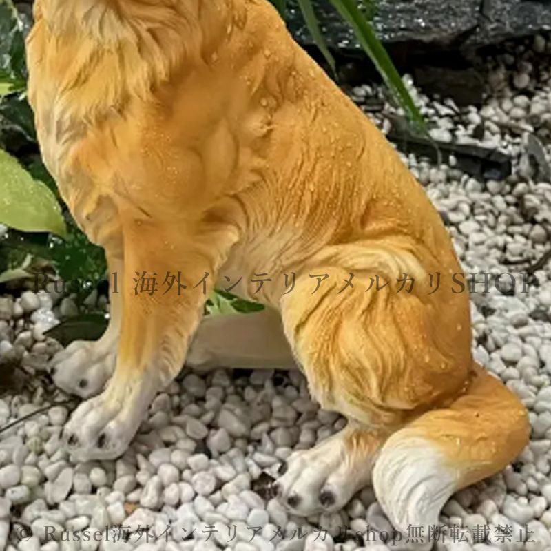 DIPINTO A MANO イタリア ゴールデンレトリバー 犬 大型 置物 DIPINTO A MANO イタリア ゴールデンレトリバー 犬 大型 置物