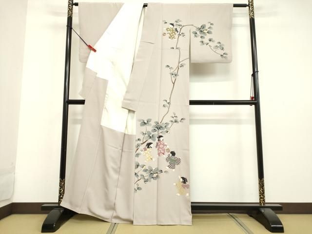 平和屋着物○十日町友禅作家 関口遼一 訪問着 童子遊び 暈し染め