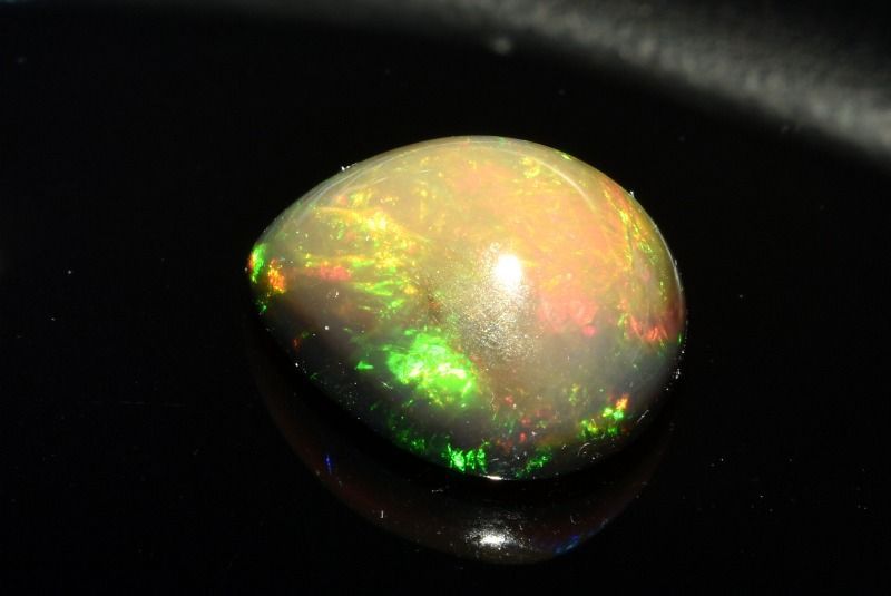 １点物 AAA 幸運を呼び込む石 ブラックプレシャスオパール 13x11mm ドロップ ルース パワーストーン 天然石 _PC5949