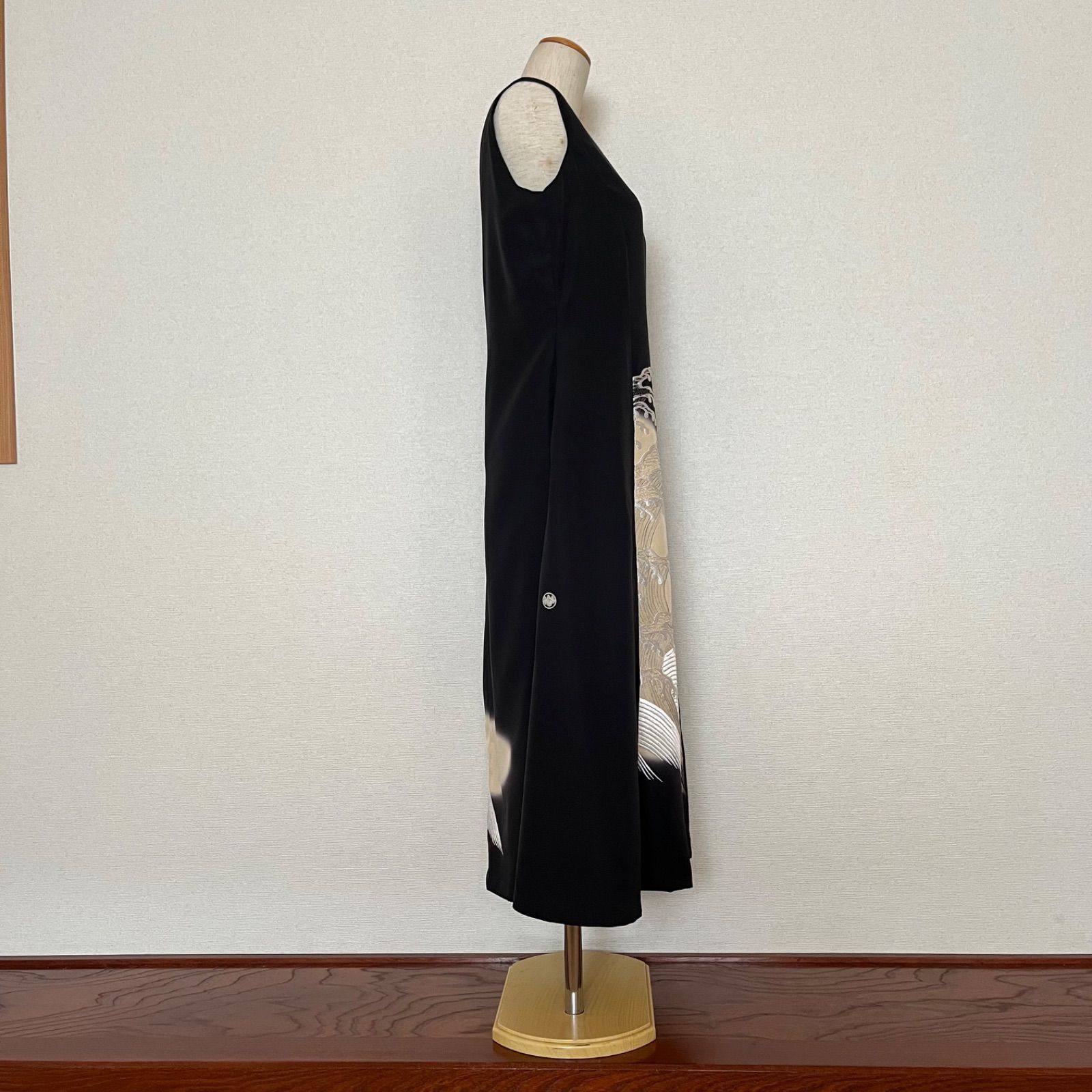 留袖リメイクドレス クラッシックワンピースM〜Lサイズ