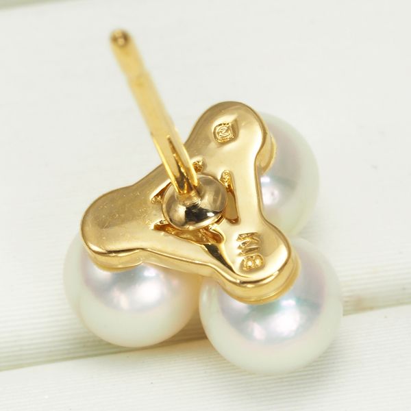 ミキモト ピアス ベビーパール 真珠 4.7mm ダイヤ ダイヤモンド