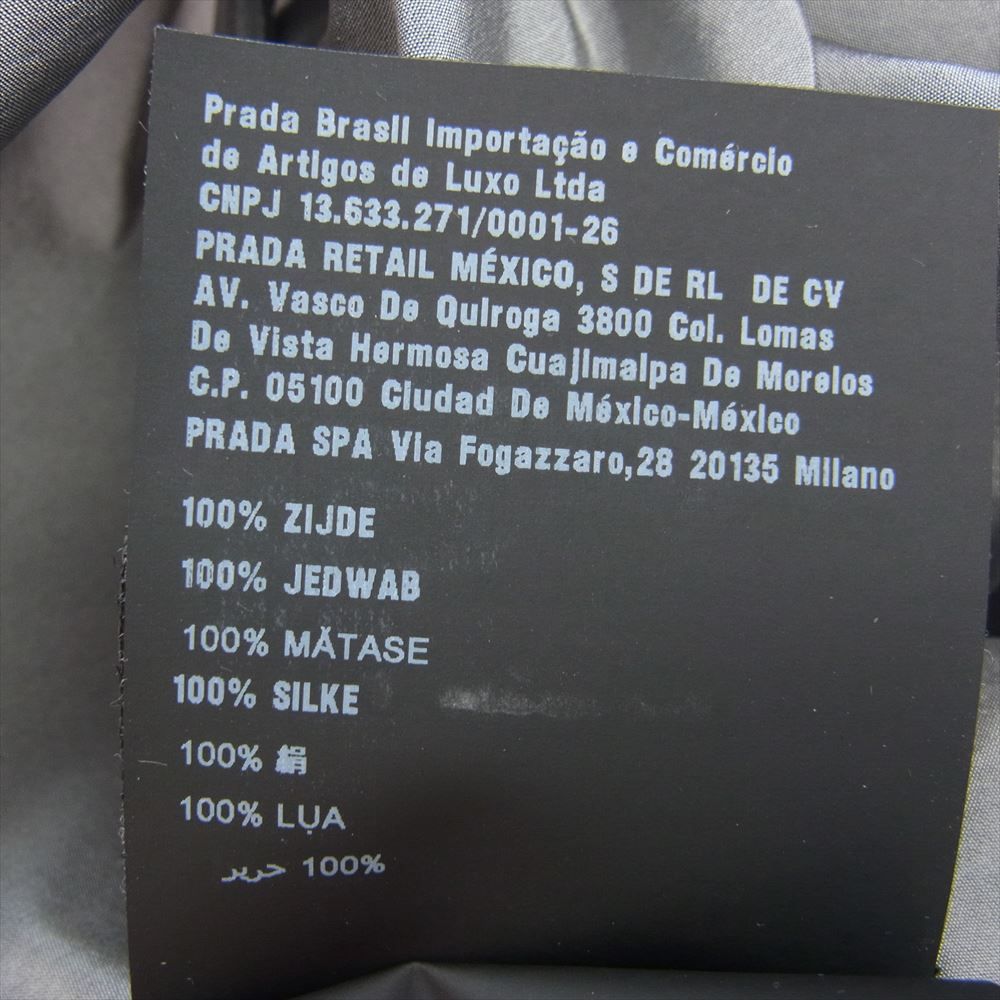 PRADA プラダ ツナギ 22AW SGC096 Re-Nylon ナイロン バックプリント ジャンプスーツ オールインワン シルバー系 S KIN-KAAI_COM