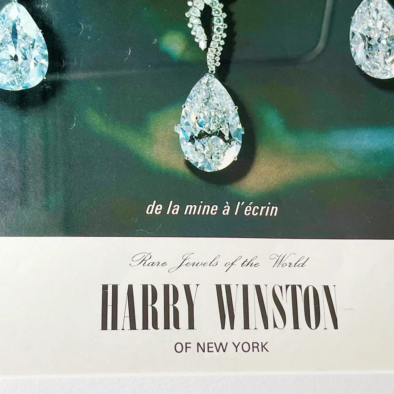 1964 広告＞ Harry Winston ハリーウィンストン ポスター ヴィンテージ アートポスター フレーム付き インテリア モダン おしゃれ  かわいい 壁掛け ポップ レトロ 抽象画 - メルカリ