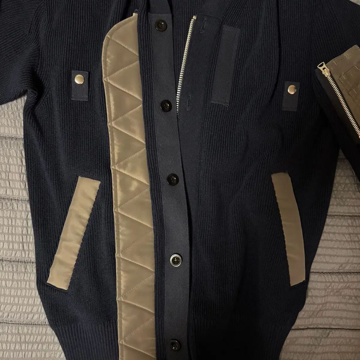 Sacai SACAI サカイ ニット セーター カーディガン ネイビー 3 サイズ