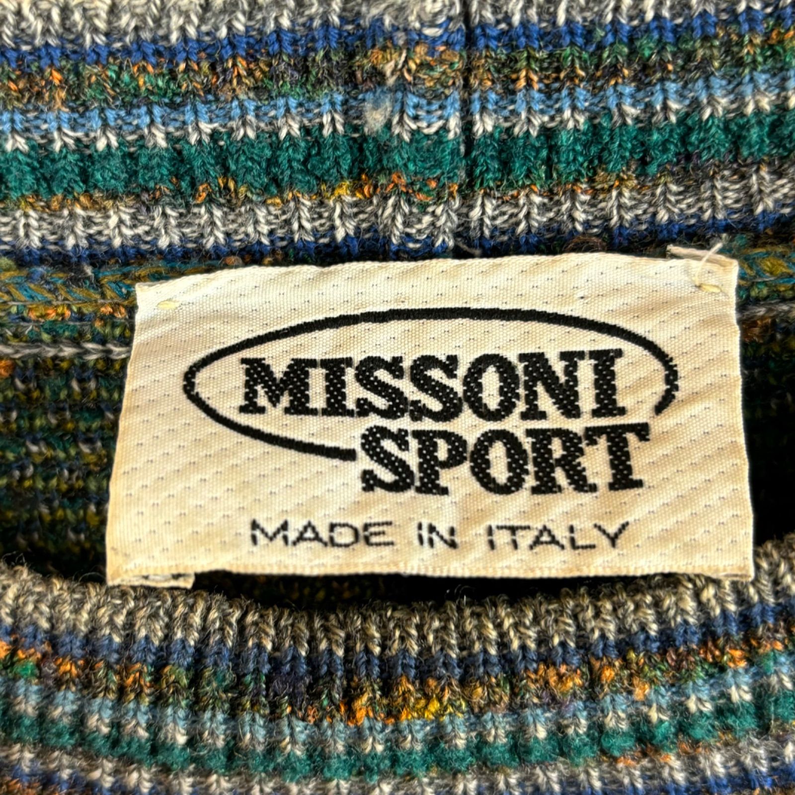 イタリア製 90s Vintage MISSONI SPORT Crazy Patterned Knit 