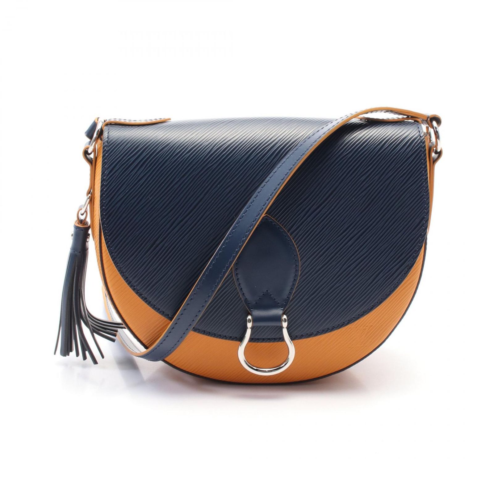 ルイ ヴィトン LOUIS VUITTON ショルダーバッグ サンクルー M54154 ネイビー|サフラン レザー サンクルー レディース Used A