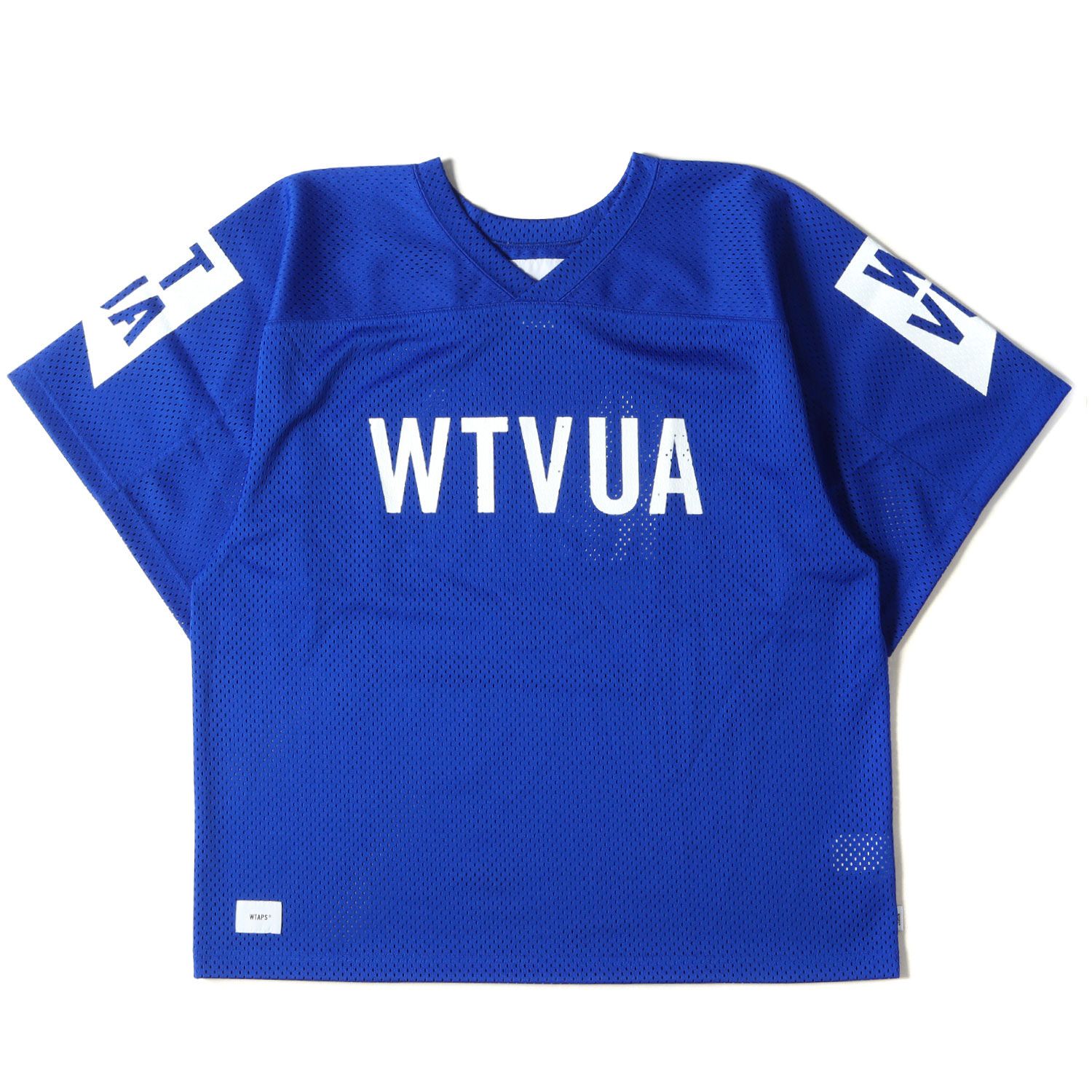 美品 WTAPS ダブルタップス Tシャツ サイズ:L ロゴプリント メッシュ