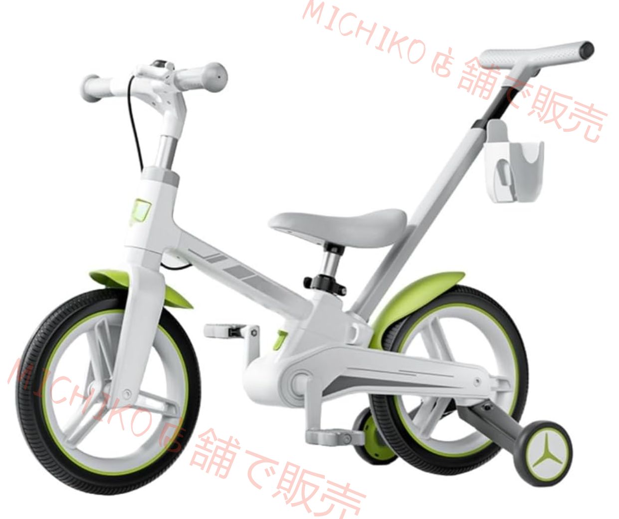 子供用キックバイク 3-in-1 2-6歳 ベビー自転車 キックバイク 補助輪付き 折りたたみ式 取り外し 122°リミットステアリング 転倒防止 省力化ギフト 身長84-115cmに適しています