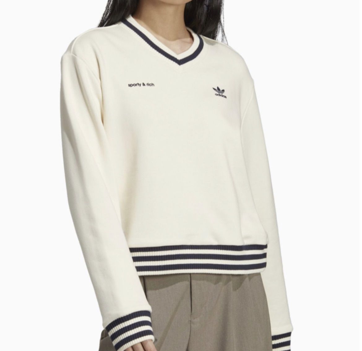 adidas Originals Sporty&Rich Vネック セーター