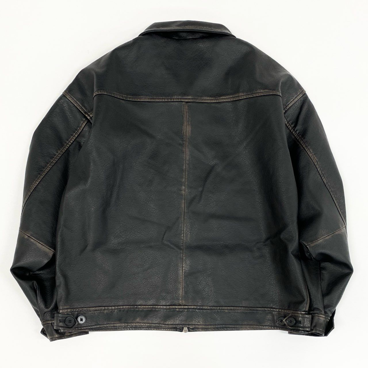 極美品 BEAMS ビームス レザー シングル ライダース ジャケット ブラック BEAMS PLUS（ビームス プラス）Rider's Jacket Leather