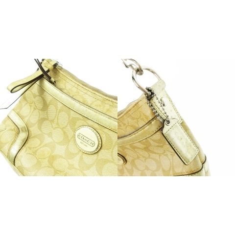 コーチ COACH ショルダーバッグ PVC レザー ロゴ シグネチャー
