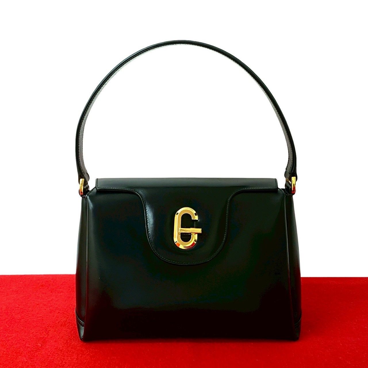 GUCCI グッチ オールドグッチ ヴィンテージ G ロゴ 金具ハンドバッグ