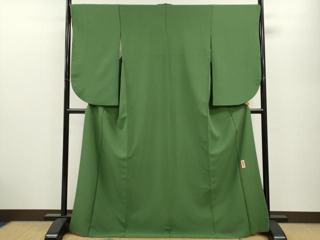 平和屋着物●世界的ファッションデザイナー 山本寛斎 kansaiブランド 小振袖 二尺袖 枝桜文 常磐色 洗える着物 CAAY6212ze