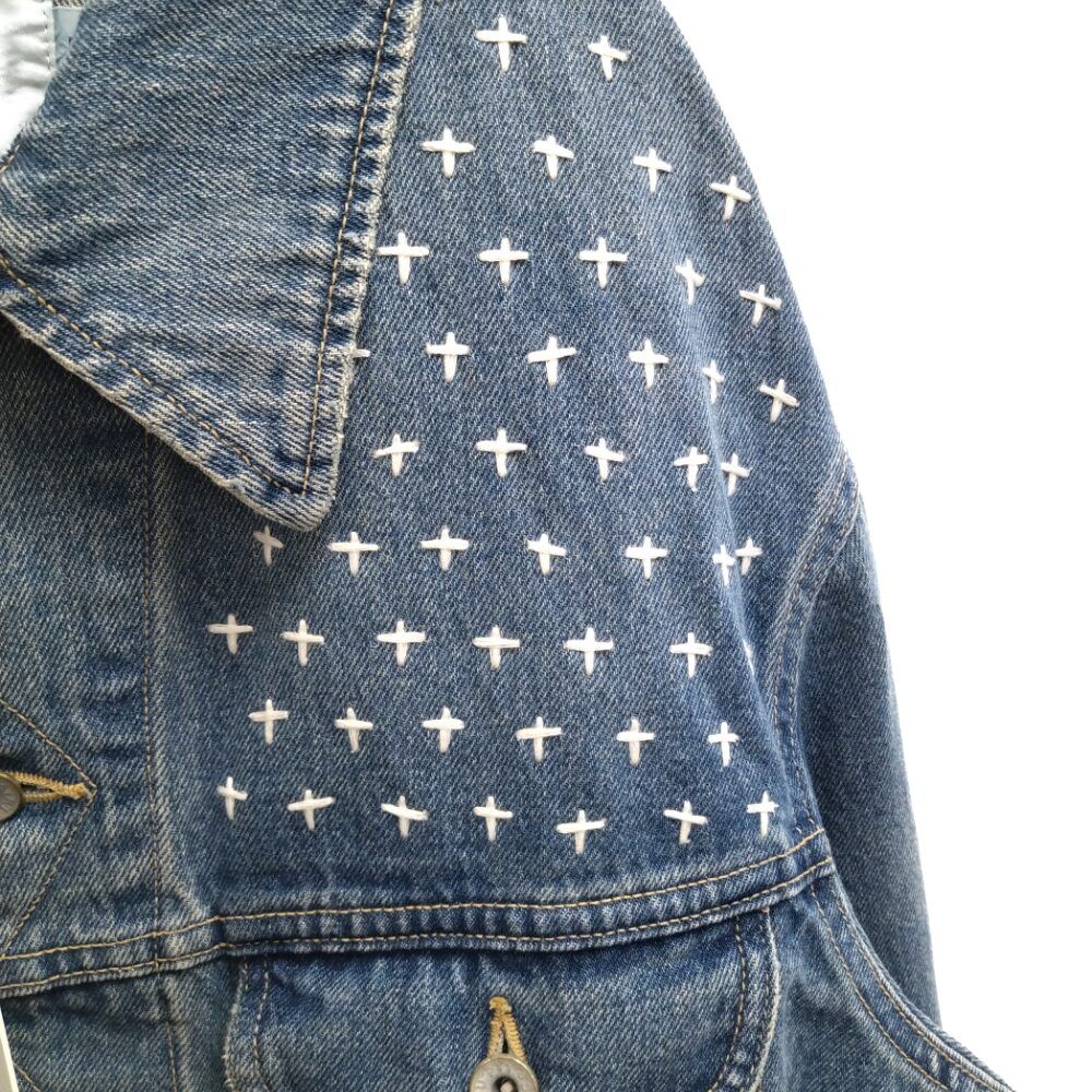 DAIRIKU ダイリク 22AW Cross Embroidery Vintage Denim Jacket クロス ...