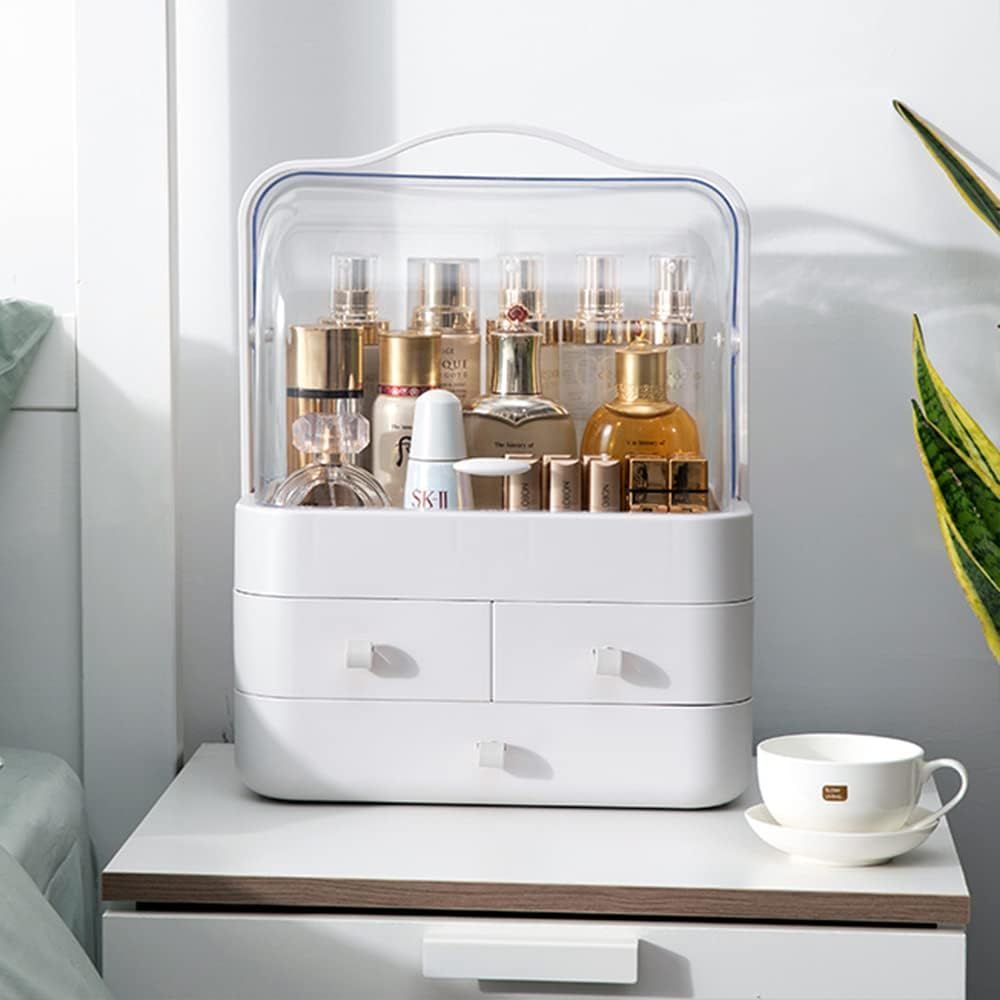 JPMG メイクボックス 化粧品収納ボックス コスメ収納 大容量 蓋付き