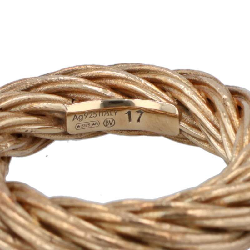 【正規品・美品】Bottega Veneta ツイストリング シルバー 17号 ボッテガヴェネタ ツイストリング シルバーリング メンズ 17号