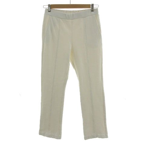 ドゥクラッセ DoCLASSE プレミアサーモ ストレートスリム パンツ 12282-011 ウエストゴム 裏起毛 ストレッチ オフ白 15 大きいサイズ