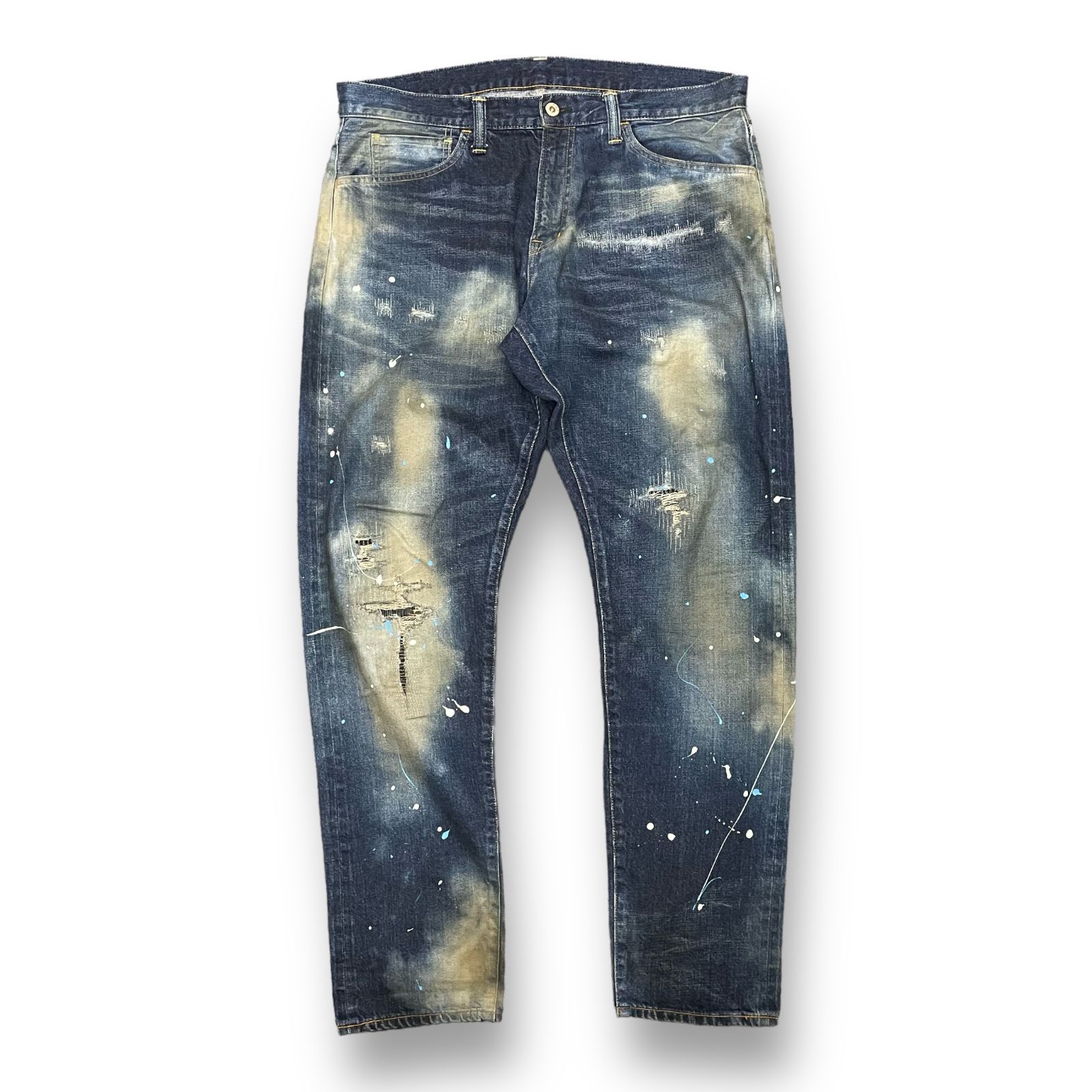 定価63800円 SEQUEL SQ-21AW-PT-08 DENIM PANTS ペイント デニム