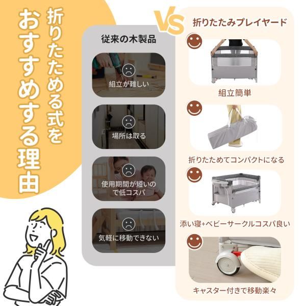 ベビーベッド 折りたたみ