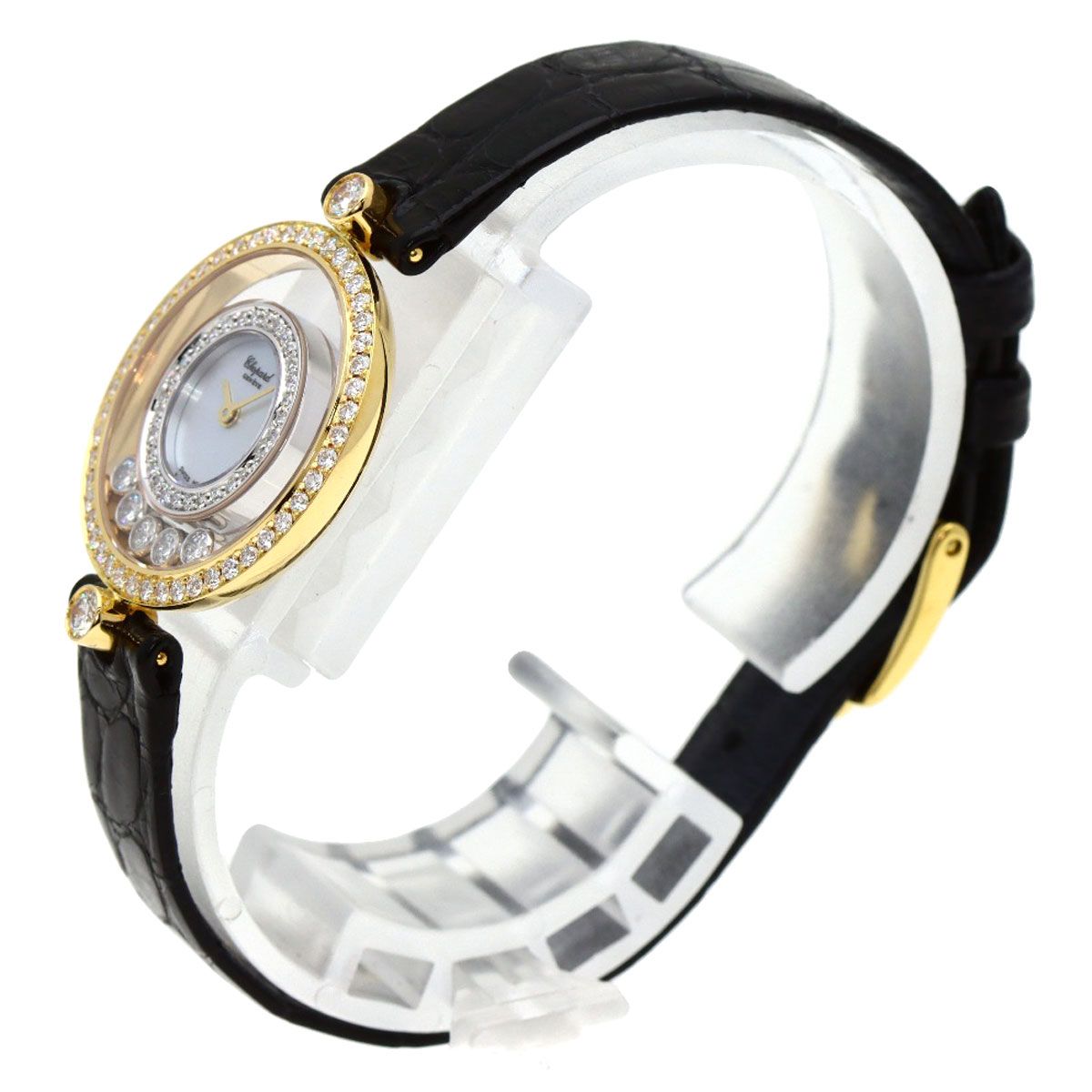 Chopard ショパール 20/3957/402 ハッピーダイヤモンド 腕時計 K18YG  