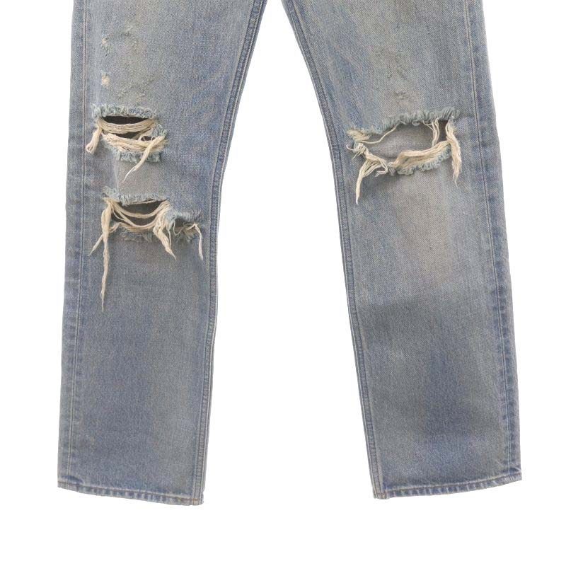 セリーヌ CELINE by Hedi Slimane クラッシュ加工 デニム パンツ