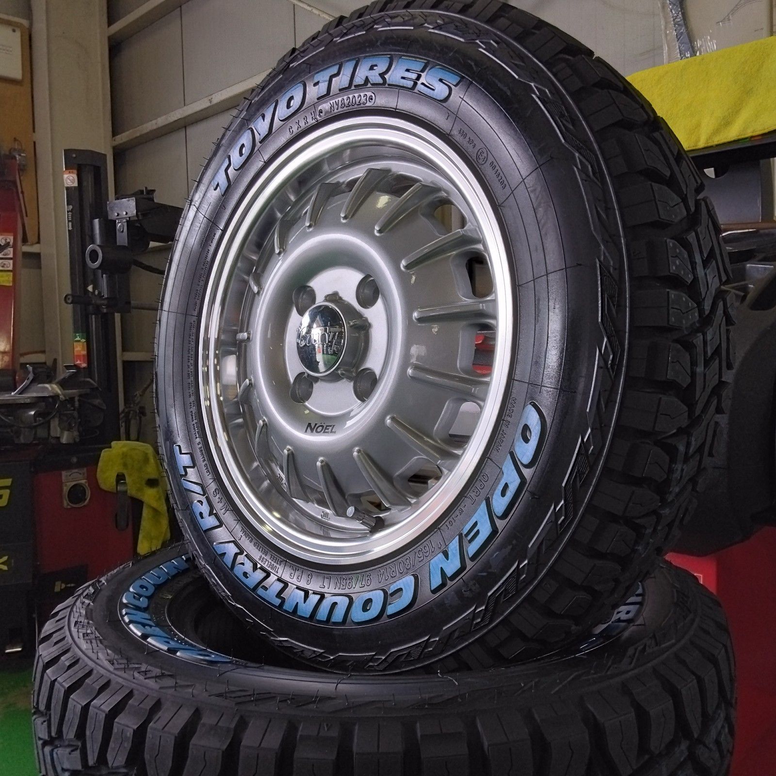 165/80R14 TOYO OPENCOUNTRY RT ホワイトレター プロボックス タイヤホイールセット 14インチ NOEL - メルカリ