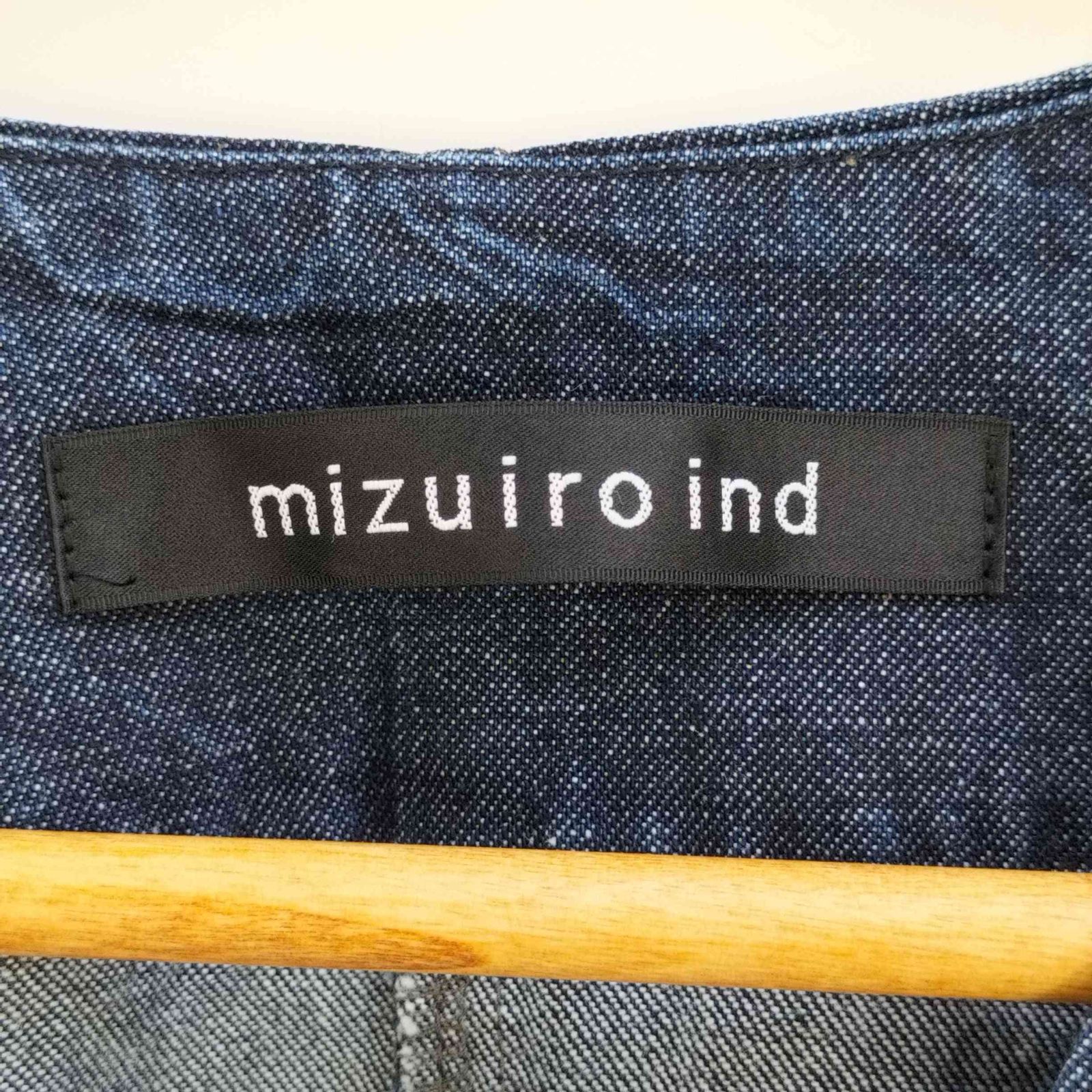 ミズイロインド mizuiro ind インディゴ デニムワイドガウンコート 