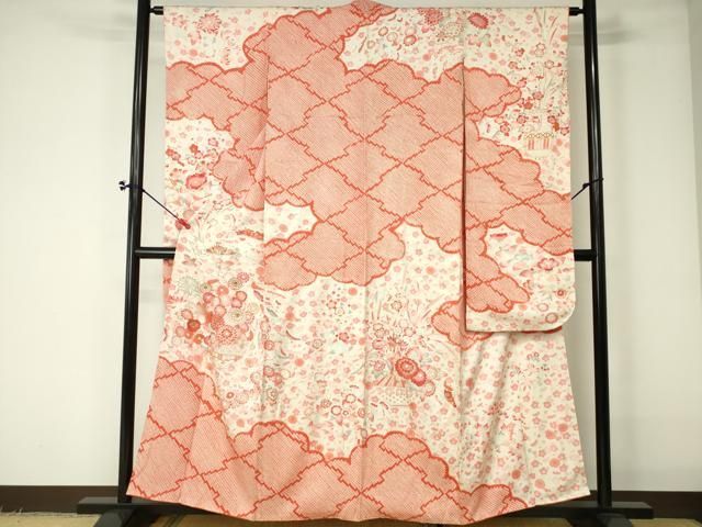 平和屋着物○上質な小紋 シャム猫 オウム 犬 梟 金彩 正絹 逸品 DAAU5785ps