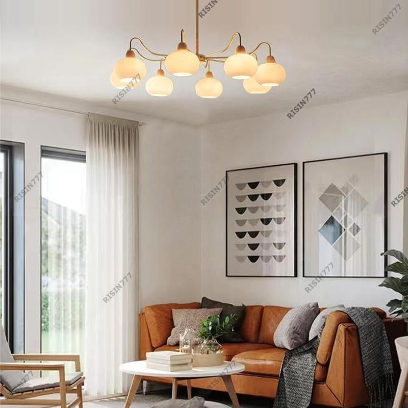 クリスタルガラス 欧風大気青色おしゃれ シャンデリア 6灯 LED電球は