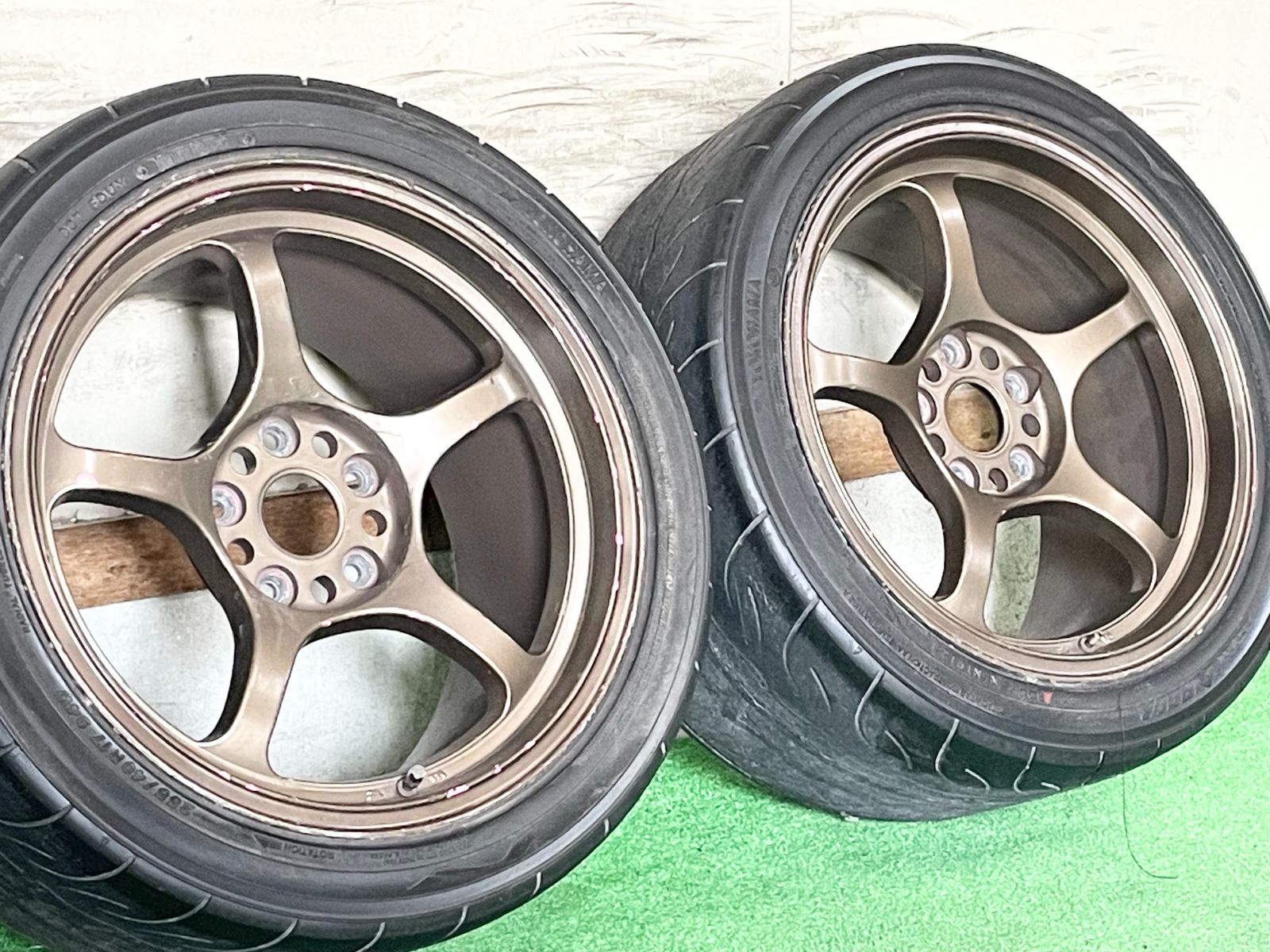 サイズ RAYS グラムライツ 57C? 17in 9.5J 35 PCD114.3 2本 シルビア 180sx スカイライン タイプM アルテッツァ チェイサー