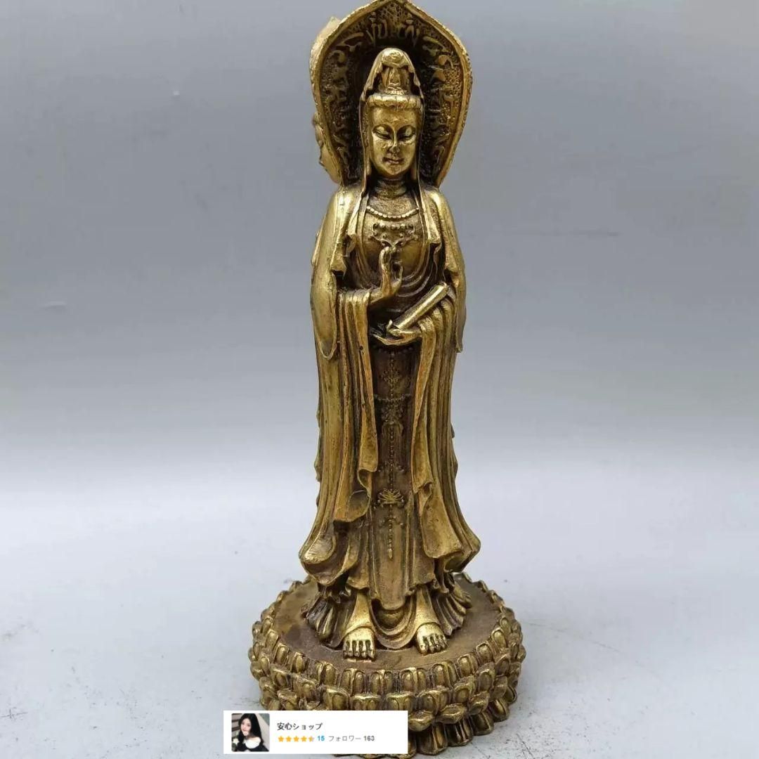 仏教美術 三面観音菩薩仏像 銅製 仏像 彫刻 置物 開運 風水 仏教美術 三面観音菩薩仏像 銅製 仏像 彫刻 置物 開運 風水