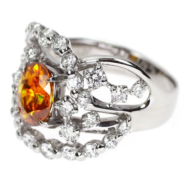 Pt900 スファレライト ダイヤモンド リング 1.87ct D1.32ct - メルカリ 