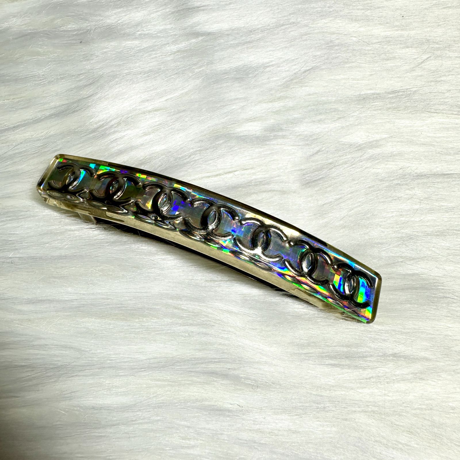 CHANEL ヴィンテージ　ホログラムバレッタ CHANEL ヴィンテージ ホログラムバレッタ