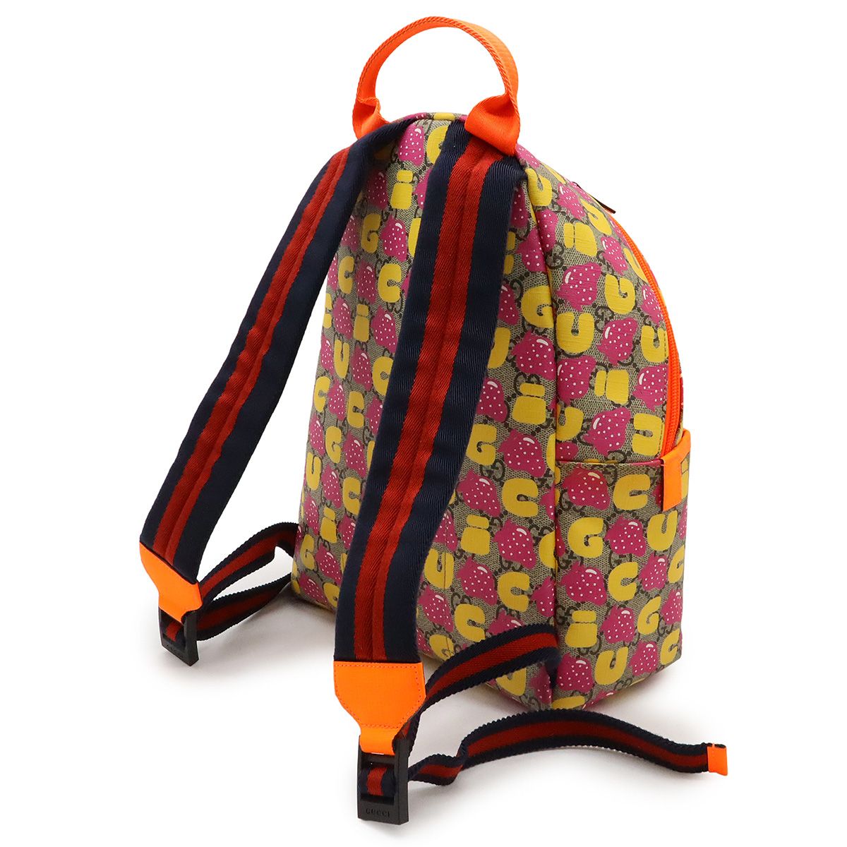 GUCCI グッチ シェリーライン バックパック リュックサック テクノキャンバス レザー ブラック 黒 グリーン レッド