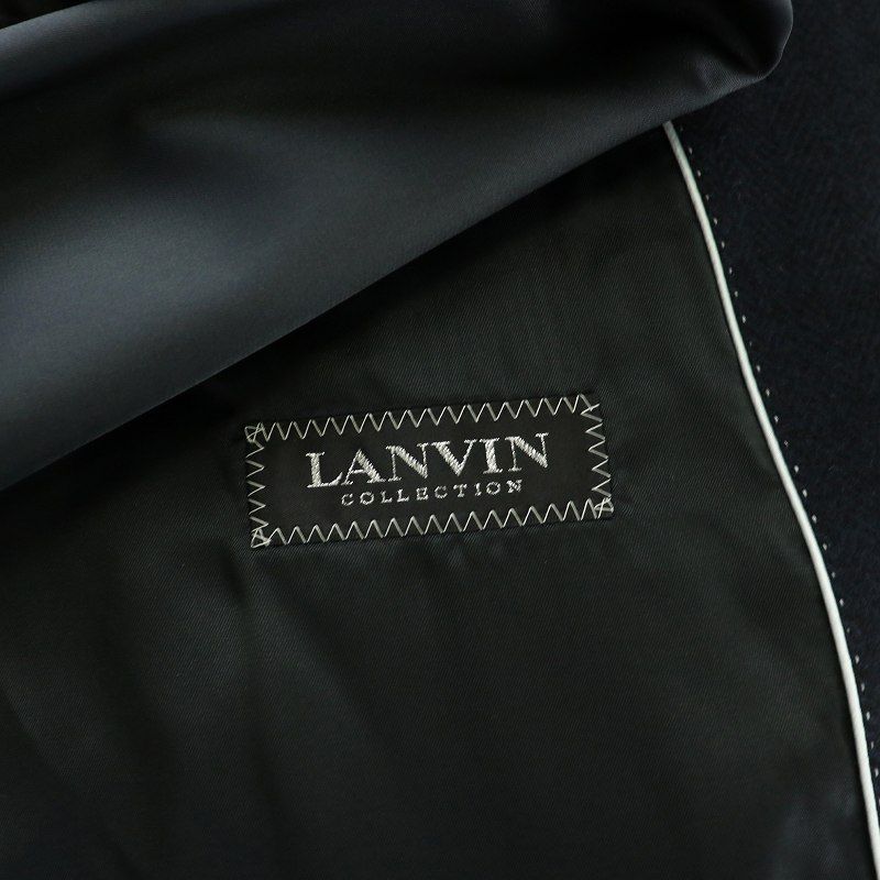 ランバン LANVIN チェスターコート カシミヤ ロング ヘリンボーン 48 M