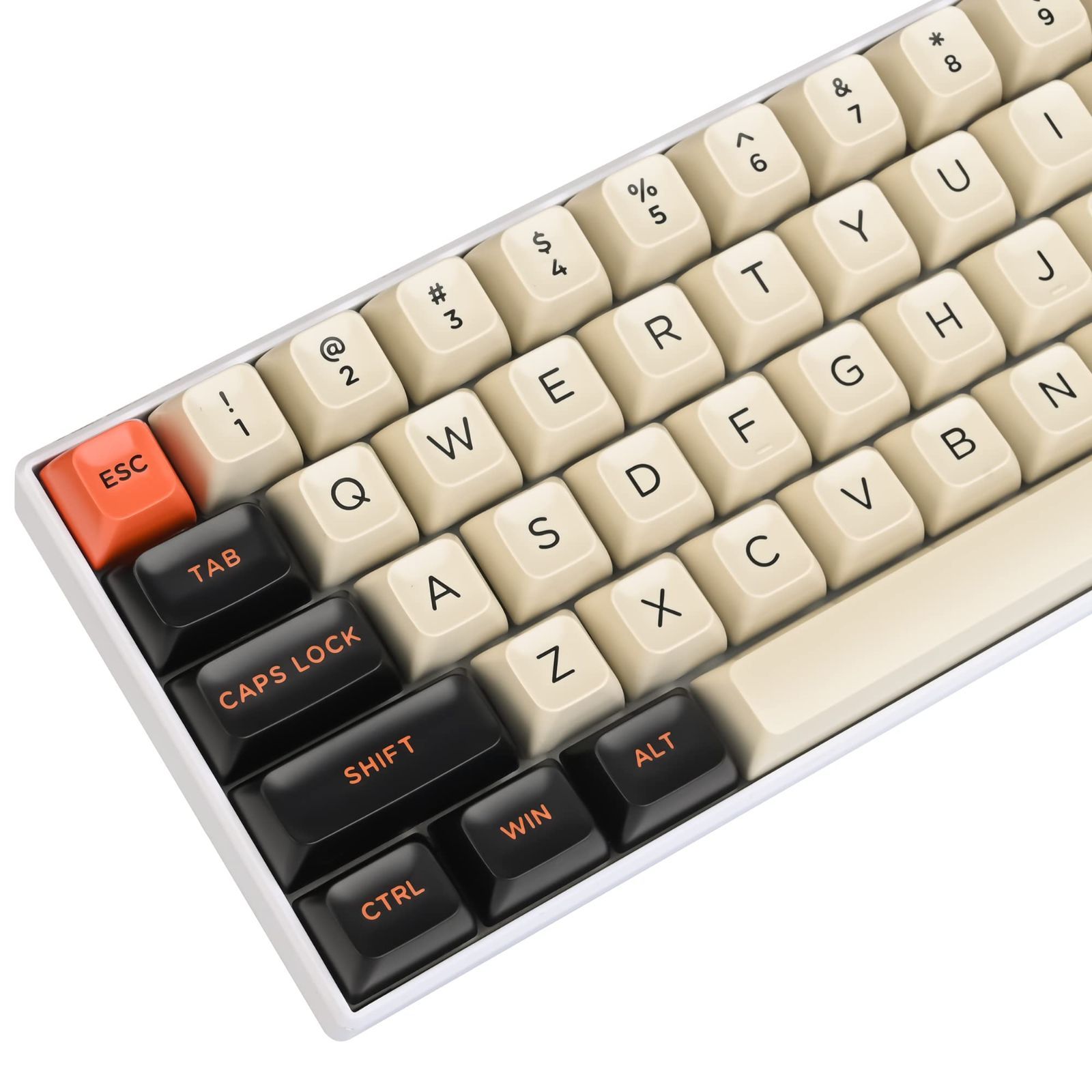 Color:Large carbon yellow Large carbon ASA カスタムキーキャップ、Cherry/Gateron MX 軸 60%  / 64 / GK61 ゲーミングメカニカルキーボード用 150 キーのダブルショットキーキャップセット - メルカリ