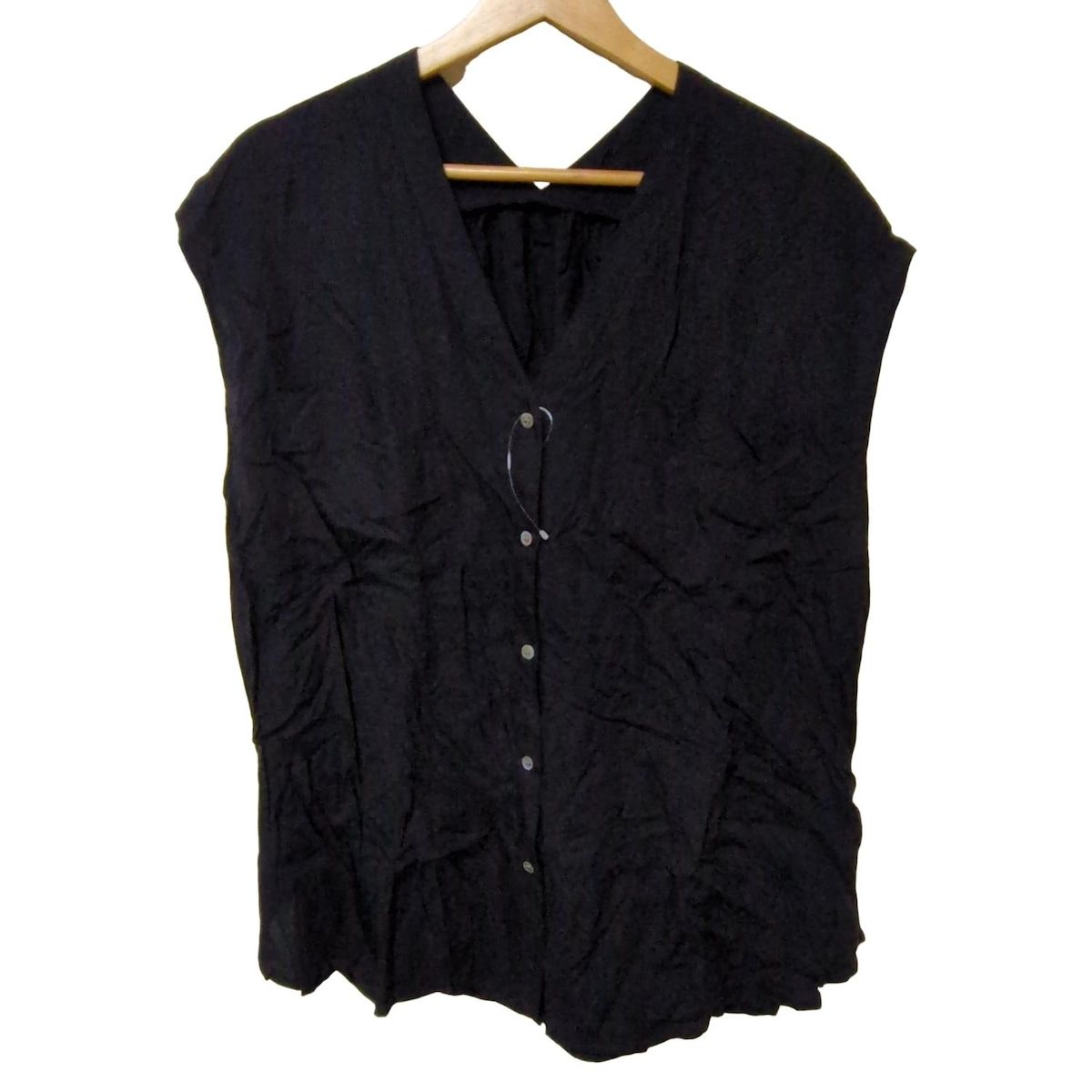 SHIPS シップス ノースリーブシャツブラウス サイズ38 M レディース - 黒