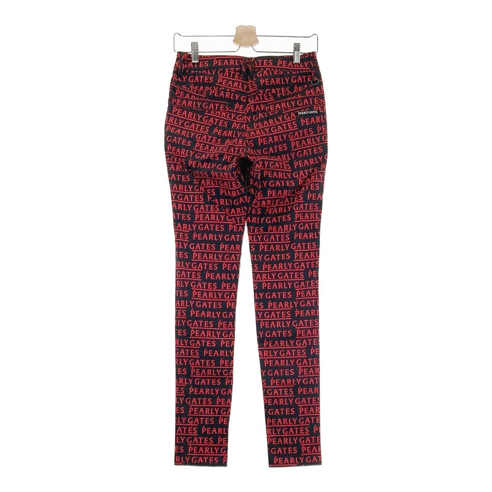 サイズ 0 PEARLY GATES パーリーゲイツ 055-2131314 ストレッチパンツ ロゴ柄 ブラック系 240101543678 ゴルフウェア レディース ストスト