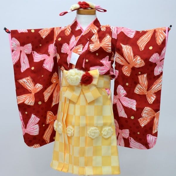お買い得，豊富な 一つ身 二部式 着物袴セット 女児 ベビー用 hakka kids 日本製 NO22728 お宮参り用品